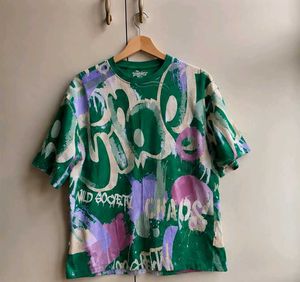 Graffiti Print Oversized T-Shirt
