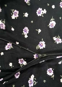 Cute Black Floral Mini Dress