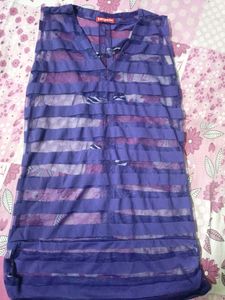 See Through Top With Bow Design