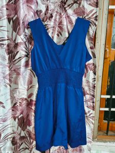 Royal Blue V-Neck Mini Dress,Jumpsuit