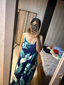 Blue Floral Maxi Dress🦋