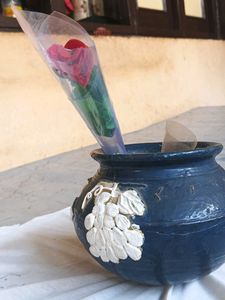 Decorative Vase with Rose