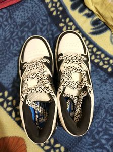 Stylish White & Black Sneakers