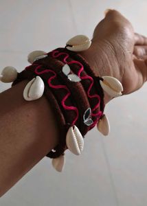Boho Chic Shell &amp; Mirror Bangles