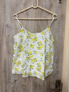 Cute Lemon Print Cami Top and shorts set