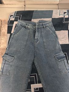 Stylish Blue Cargo Jeans