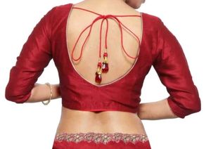 Elegant Red Satin Blouse