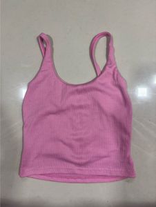 pink tank cropped top