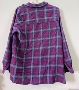 Purple Plaid Tunic Top
