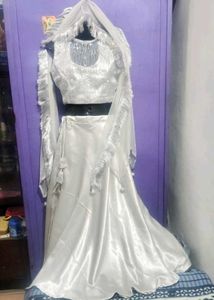 Silver Lehenga Choli Set
