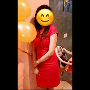 MANGO Red Party Dress
