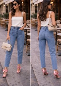 Light Wash High-Waisted Mom Jeans