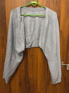 Light Blue Knit Bolero Cardigan