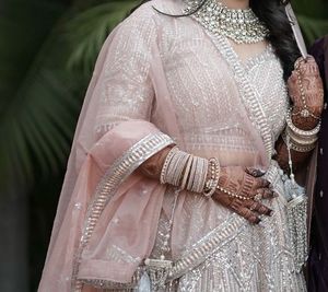 Beautiful diamond work bridal Lehenga