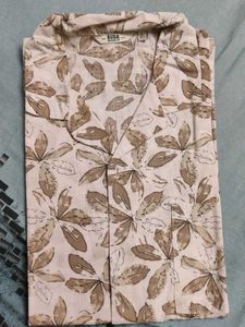 Stylish Leaf Print Button-Up Shirt