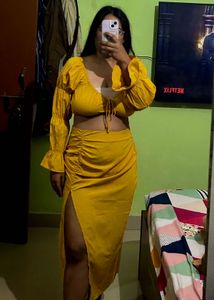 Chic Yellow Two-Piece Set