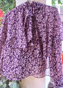 Mauve Printed Fashionable Top