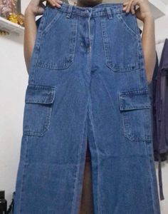 cargo blue jeans