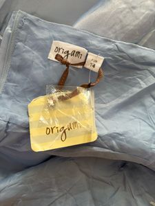 Brand New Origami light blue satin dress