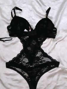 Elegant Black Lace Bodysuit