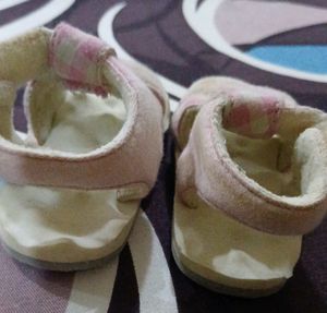 Mothercare Pink Gingham Baby Sandals