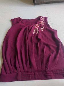 Magenta Sleeveless Top