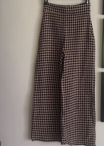 Houndstooth Wide Leg Pants