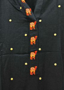 Stylish Black Kurta with Plazo Set