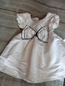 White Party Dress with Bow