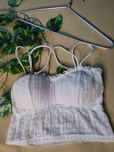 Floral Lace Beautiful Back Wireless Tube Tops Bra