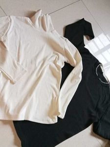 Classic Turtleneck & Crew Neck Tops with 2 jeans