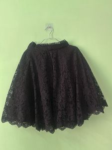 Elegant Black Lace Skirt