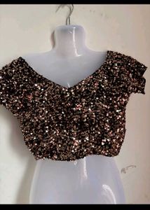 Emerald Green Sequin Trim Drape Dress