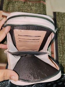 Cute Pink Crossbody Bag with Heart Pouch