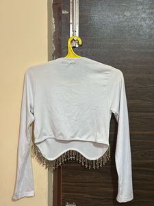 Sparkly Fringe Crop Top