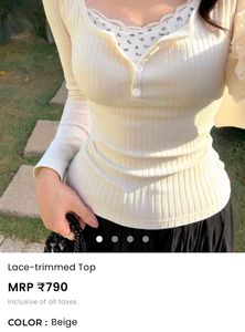 Savana by urbanic, cute cream Henley top