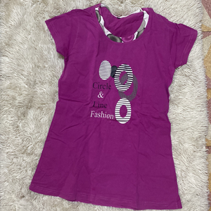 Vibrant Purple &amp; Grey Polka Dot Sleep Set