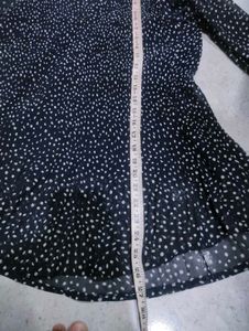 Navy Blue Polka Dot top