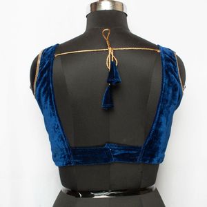 Elegant Embroidered Velvet Blouse