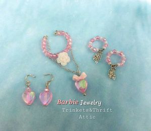 Barbie Pink Beaded Jewelry Set