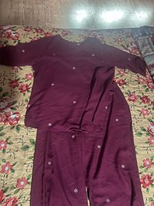 Elegant maroon coord set