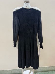 Cozy Black Knit Dress