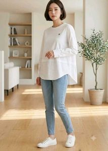 Classic White Long Sleeve Top