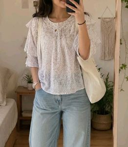 floral print ruffle top🌺