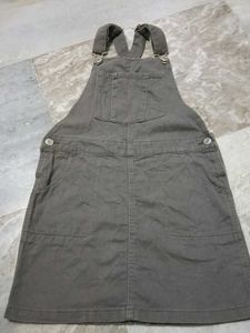 H&M Grey Overall Skirt Dress