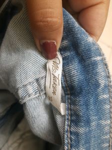 Low Rise Blue Ripped Demins