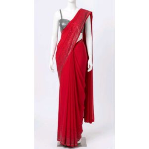 Satin Saree with blouse