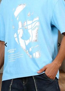 Shein Light Blue Graphic Print Tee
