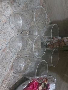 Unused Glass Tumblers × 5