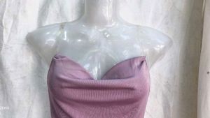Strappy Cowl Neck Mini Dress